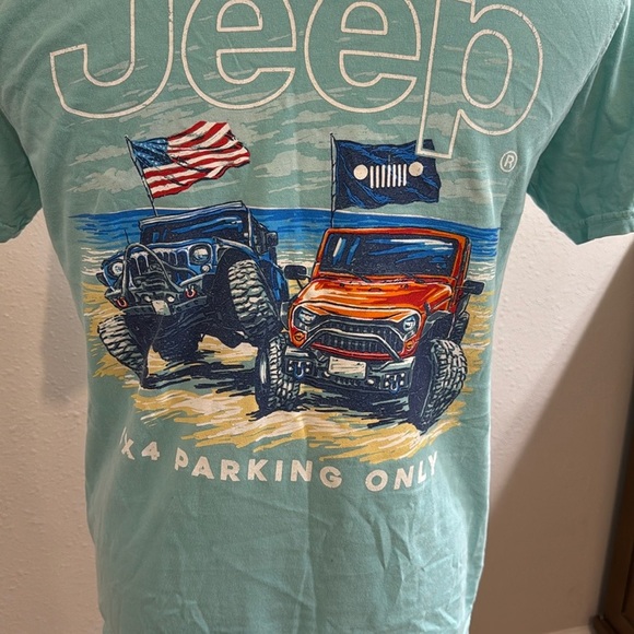 Jeep Blue Short Sleeve Tee Casual Cotton - Picture 3 of 5
